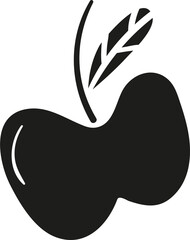 Apple hand drawn solid style