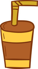Beverage hand drawn filled outline style