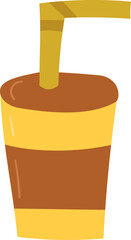 Beverage hand drawn flat style