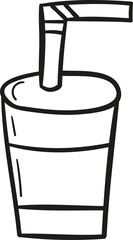 Beverage hand drawn outline style