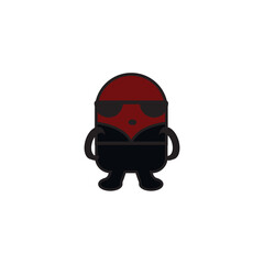 mafia boss cartoon doodle illustration.