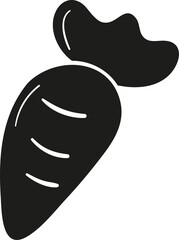 Carrot hand drawn solid style