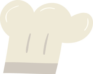 Chef hat hand drawn flat style