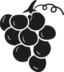Grapes hand drawn solid style