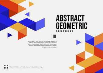colorful geometric abstract modern background with copy space area