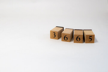 木ブロック　数字　Number　ナンバー　3665