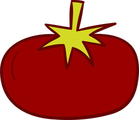 Tomato hand drawn filled outline style