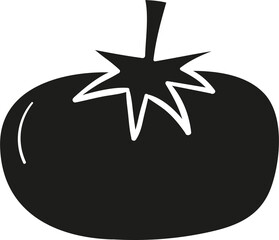 Tomato hand drawn solid style