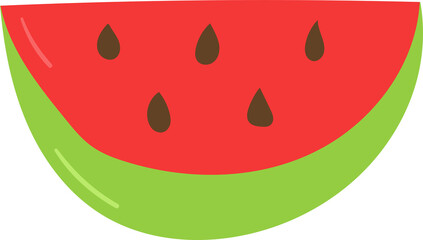 Obraz premium Watermelon hand drawn flat style