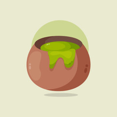 halloween potion jar icon cartoon illustration