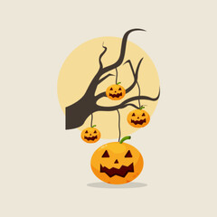 halloween pumpkin cartoon illustration