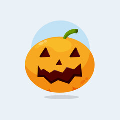 halloween pumpkin icon cartoon illustration