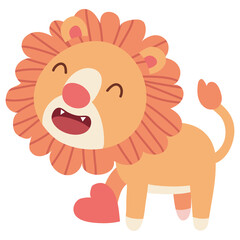 Love animal with lion