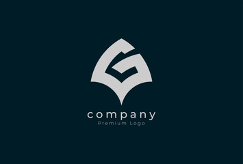 Initial G Logo, stylish letter G with spear combination, usable for brand, sport, outdoor, and logistic logo, vector illustration