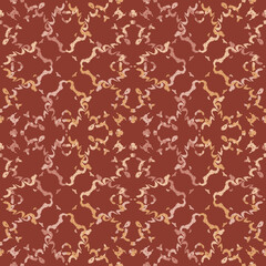 Seamless fractal pattern in vector format for printed fabrics or any other purposes. Every object is grouped base on color so the pattern is editable, tileable and easy to use.