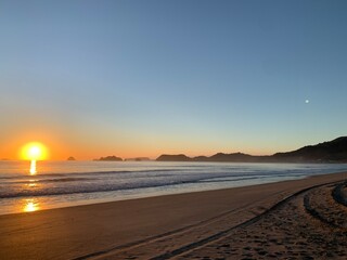 sunset on the beach