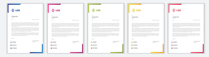 Professional Letterhead Template Set corporate modern letterhead design template with creative modern letter head design template for your project. letterhead, letter head, Business letterhead desig
