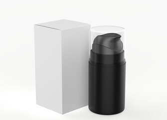 Airless Bottle Mockup isolated on white background. 3d illustration