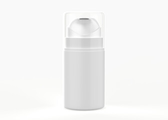 Airless Bottle Mockup isolated on white background. 3d illustration