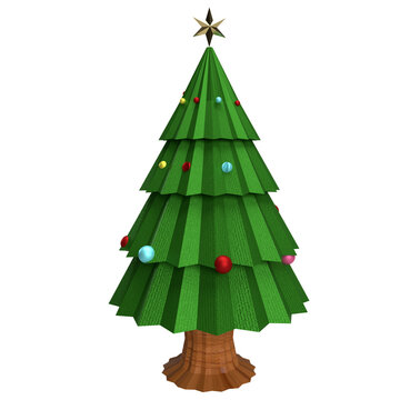 The Christmas tree 3d rendering png image