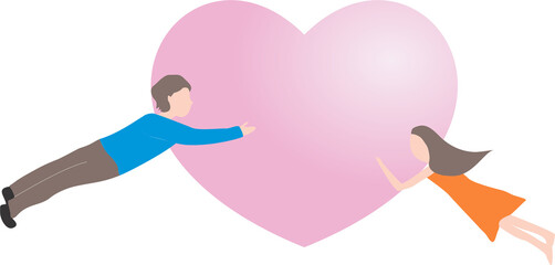 two hearts in a hand