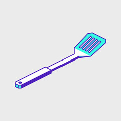 Spatula isometric vector icon illustration