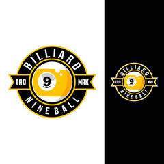 billiards game vector template. sport pool snooker graphic illustration.