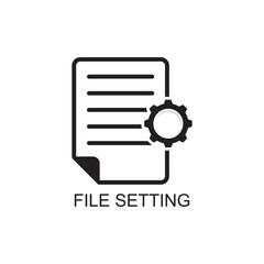 file setting icon , document icon