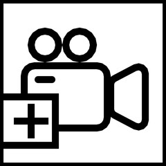 video camera icon with a plus sign