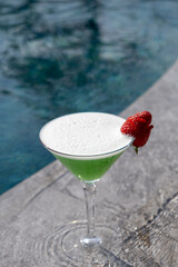 Colorful cocktail by the pool