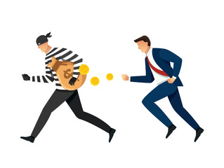 man catching thieves