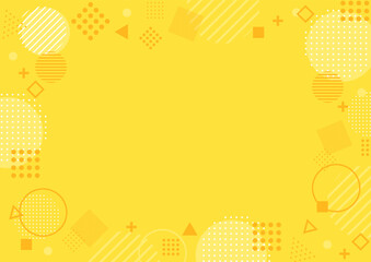 abstract frame with yellow geometric patterns
