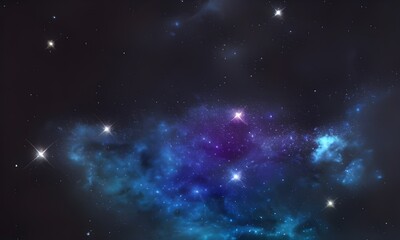 Fototapeta na wymiar Galaxy with Stars Background 