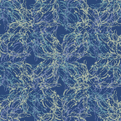 Seamless fractal pattern in vector format for printed fabrics or any other purposes. Every object is grouped base on color so the pattern is editable, tileable and easy to use.