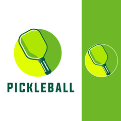 pickle ball sport graphic template. pickle ball game tournament in badge emblem patch label style.