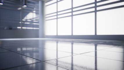 Modern interior architecture - abstract white background for corporate and office building, 3d illustration