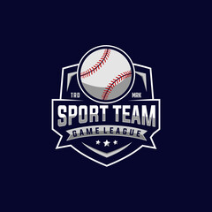 baseball badge vector graphic template. sport illustration in emblem badge patch style.