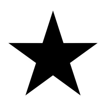 Five (5) Star Sign. Star Rating Icon Symbol for Pictogram, Apps, Website or Graphic Design Element. Format PNG
