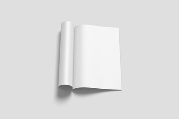 Half roll of brochure mockup us letter size