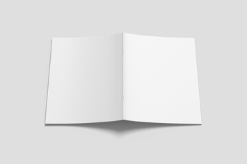 Blank cover of us letter size brochure mockup