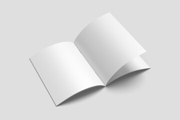 Blank opened us letter size brochure mockup