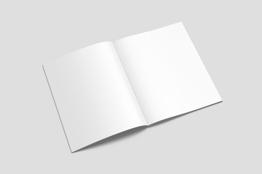 Blank brochure us letter size isolated on white