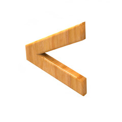 3D wood text alphabet letters