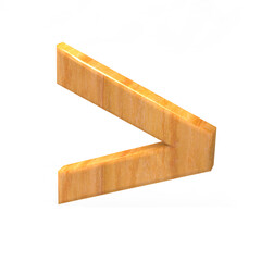 3D wood text alphabet letters