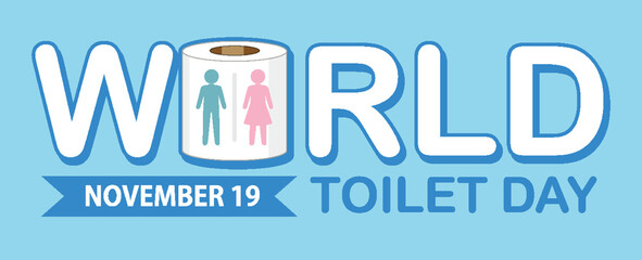 World toilet day text design