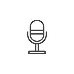 Sound mic line icon