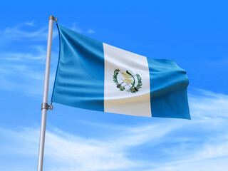 Guatemala flag waving in the wind