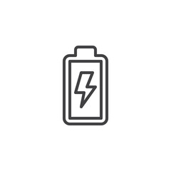 Battery charge line icon
