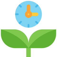 growing flat icon