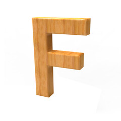 Fototapeta premium 3D wood text alphabet letters